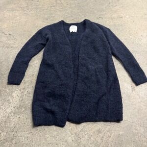 Part Two Alpaca Blend Knit Navy Cardigan S/S Minimalist Preppy Cozy Quiet Luxury